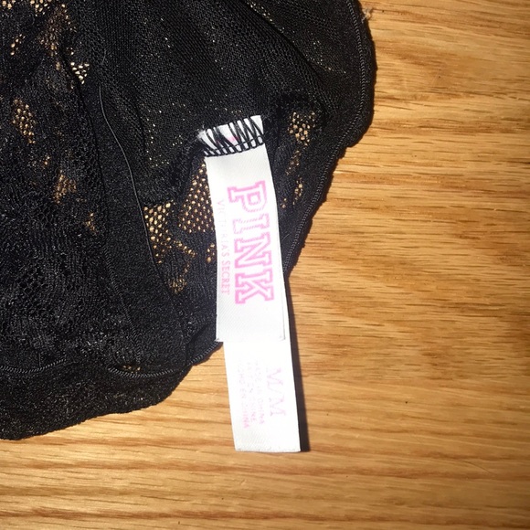 VS PINK BLACK LACE BRALETTE - Picture 3 of 3
